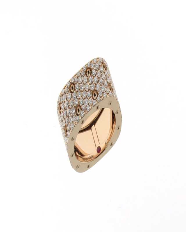 PAVE POIS MOI 2-ROW RING